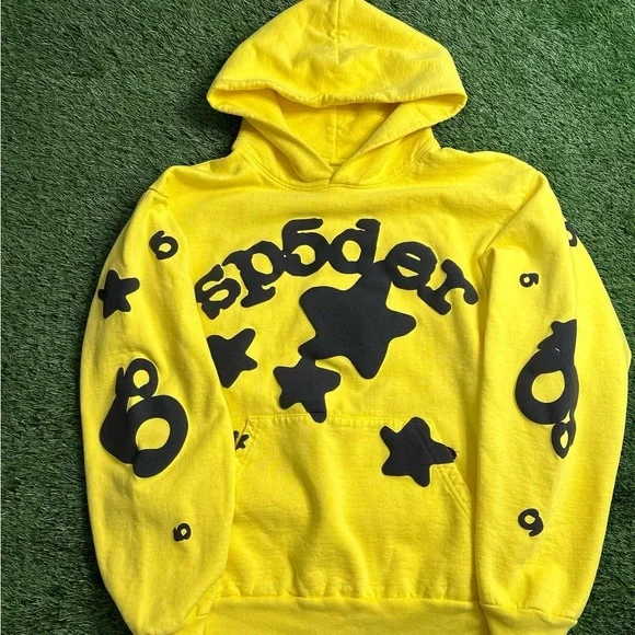 SP5DER hoodies black punk/ açaí/ grey beluga / yellow beluga - Picture 3 of 5